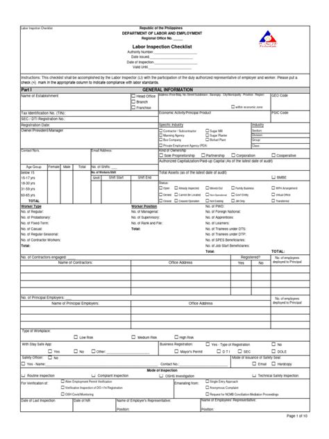 osh program template dole|dole inspection checklist.